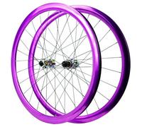 Juego De Rueda para Bicicleta De Carretera 700C QR Ruedas Delantera Y Trasera Llantas De Aleación De Aluminio De Doble Capa Freno De Disco 24 Bujes para Cassette De 8-12 Velocidades(Coloful)