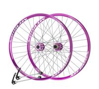 Juego De Ruedas 26 27.5 Pulgadas Ruedas De Bicicleta MTB/Am/XC Cojinetes De Freno De Disco Bujes Bicicleta De Montaña Llantas De Aluminio 32H 8-11 Velocidades(Purple_26'')