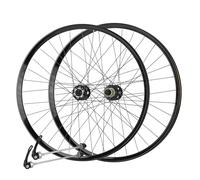Juego De Ruedas 26 27.5 Pulgadas Ruedas De Bicicleta MTB/Am/XC Cojinetes De Freno De Disco Bujes Bicicleta De Montaña Llantas De Aluminio 32H 8-11 Velocidades(Black_27.5'')