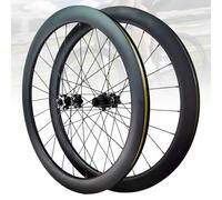 Juego De Ruedas 700C para Bicicleta De Carretera Llantas De Fibra De Carbono Altura 38/50mm QR Freno De Disco Bujes 24H Straight Pull para Cassette De HG freehub 7-12 Velocidades(50MM)