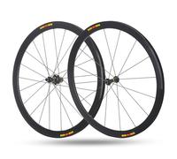 Juego De Ruedas Bicicleta Carretera 700c 40 Mm/50 Mm Rueda Delantera Y Trasera Llanta De Aleación Aluminio Buje Freno Llanta/C/V Liberación Rápida 8/9/10/11 Velocidades(Schwarz,40mm)