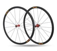 Juego De Ruedas Bicicleta Carretera 700c 40 Mm/50 Mm Rueda Delantera Y Trasera Llanta De Aleación Aluminio Buje Freno Llanta/C/V Liberación Rápida 8/9/10/11 Velocidades(Rosso,50mm)
