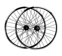Juego De Ruedas Bicicleta Ciclismo 26 Pulgadas 2 Delanteras 4 Traseras Freno Disco Rodamientos V Volante Inercia 7 A 11 Velocidades (Amarillas)(Negro)