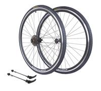Juego De Ruedas Bicicleta De Carretera 700C Delantera Y Trasera Neumáticos Volante Inercia Llantas Aleación De Aluminio Freno V-Brake Cierre Rápido 100/135 Mm 700x23/25/28/32C(C)