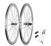 Juego De Ruedas Bicicleta De Carretera 700C Rueda Delantera Y Trasera Llanta De Aleación De Aluminio Frenos V De 30/40/50 Mm Buje De Liberación Rápida Neumáticos 23-25-28C 7-12 Velocidades(30mm)