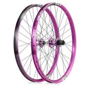 Juego De Ruedas Bicicleta Montaña Freno De Disco 26, 27,5 29 Pulgadas Ruedas Delanteras Traseras Dirt Jump Bike/XC/Am Llanta De Aleación De Aluminio 100/135 Mm(Purple Multicoloured,26in)
