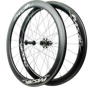 Juego De Ruedas Carbono 700C, Altura 40/50/55 Mm, Compatible con Frenos C/V, Bujes Direct Drive, Aluminio 7075, 1600-1735 G(White,55mm)