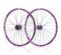 Juego De Ruedas Con Eje Pasante 15*110 Mm 12*148 Mm 26 27,5 29 Pulgadas Rueda Delantera Y Trasera De Montaña Freno De Disco Ruedas Bicicleta Doble Pared Llanta 32H(Purple,26"110*15 148*12mm)