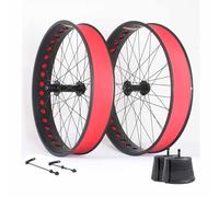 Juego De Ruedas con Freno De Disco para Fat Bike 26x4.0/4.9" QR 135/190mm Bici De Nieve/Playa Ruedas Delanteras Y Traseras, Casete De 7-12 Velocidades, 36 Agujeros Llantas De Aluminio