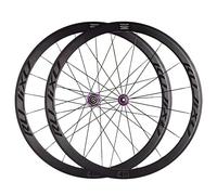 Juego De Ruedas De 700C Para Bicicleta De Carretera Con Frenos De Disco/Frenos De Campana/Frenos De Llanta, Buje De Carbono De 30/40/50 Mm Y Cassette De 8~12 Velocidades, 100/130 Mm ,Púrpura,50mm