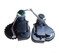 Juego de ruedas de aspiradora robot compatible con Tefal Explorer Serie 20 Rg6825 Rg6871 Rg6875, así como para limpiadores Isweep X3 negro (rueda derecha + rueda izquierda)