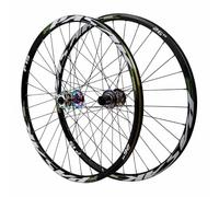 Juego De Ruedas De Bici De Montaña 24" 26" 27,5" 29" Aluminio Rueda Delantera Y Trasera con Freno De Disco 9 * 100/10 * 135mm QR, Llanta De Doble Capa, Cassette De 7-12 Velocidades(Groen,24")