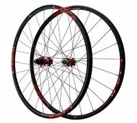Juego De Ruedas De Bici De Montaña De Aluminio 26" 27,5" 29" Ruedas con Freno De Disco Llanta De Doble Capa, Cuerpo De Buje Libre XDR, 11 12 Velocidades, 9 * 100/10 * 135mm QR(Rot,26")