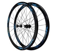 Juego De Ruedas De Bicicleta 700C Ruedas De Bicicleta De Carretera con Cubierta De 40 Mm De Profundidad Llantas De Doble Pared Juego De Ruedas Delanteras Y Traseras C,700C