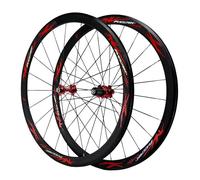 Juego De Ruedas De Bicicleta 700C Ruedas De Bicicleta De Carretera con Cubierta De 40 Mm De Profundidad Llantas De Doble Pared Juego De Ruedas Delanteras Y Traseras A,700C