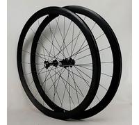 Juego De Ruedas De Bicicleta 700C Ruedas De Bicicleta De Carretera con Cubierta De 40 Mm De Profundidad Llantas De Doble Pared Juego De Ruedas Delanteras Y Traseras G,700C