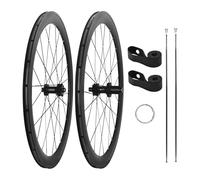 Juego De Ruedas De Bicicleta De Carretera 700C con Eje Pasante De 100/142mm, Llanta De Doble Pared De 30/40/50mm, Ruedas Delanteras Y Traseras De Freno De Disco, Cassette De 7-12 Velocidades(50mm)