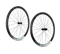 Juego De Ruedas De Bicicleta De Carretera 700C Disco De Freno Eje Pasante Rueda Llantas 100/142mm, Trinquete 36T Bujes De HG For Cassette De 7-12 Velocidades(Multi-Colored,41mm)