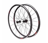Juego De Ruedas De Bicicleta De Carretera 700C Llanta De Aluminio De Doble Pared De 30mm, Cassette De 7-12 Velocidades, Rueda Delantera Y Trasera De Frenos De C/V 100/130mm QR(Black)