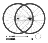 Juego De Ruedas De Bicicleta De Carretera Con Freno 700C C/V Ruedas De Fibra De Carbono 28MM/38MM Altura Rueda Delantera Rueda Trasera Bujes De Liberación Rápida 20/24H Para Cassette 8/9/10/11,28mm