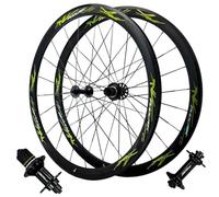 Juego de Ruedas de Bicicleta de Carretera de aleación de Aluminio de 40 mm, 700C, Delantera y Trasera, híbridas/de montaña, Freno C/V para Volante de inercia de 8-12 velocidades.