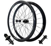 Juego de Ruedas de Bicicleta de Carretera de aleación de Aluminio de 40 mm, 700C, Delantera y Trasera, híbridas/de montaña, Freno C/V para Volante de inercia de 8-12 velocidades.