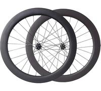 Juego De Ruedas De Bicicleta De Carretera De Fibra De Carbono 700C, Llantas De 38/45/50 Mm, Eje Pasante, Bujes De Freno De Disco Center-Lock, Compatible Con Casetes De 7/8/9/10/11/12 Velocidades,50mm