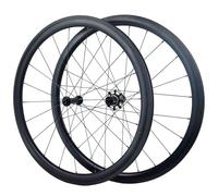 Juego De Ruedas De Bicicleta De Carretera De Fibra De Carbono con Cubierta 700C, Rueda De Liberación Rápida con Freno C/V For Volantes De Inercia De 7/8/9/10/11 Velocidades, 1830G(40MM)