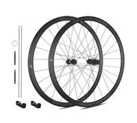 Juego De Ruedas De Bicicleta De Carretera Grava 700C Rueda De Ciclocross Trinquete 36T/54T Llantas De Aluminio 30mm Eje Pasante con Bloqueo Central, Casete HG De 8-12 Velocidades(Gray,36T)