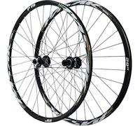 Juego De Ruedas De Bicicleta De Montaña 26/27.5/29In Llantas De Doble Pared Ruedas De Liberación Rápida Freno De Disco 32H Buje Delantero Y Trasero Para Cassette De 7-12 Velocidades,Verde,26inch