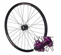 Juego de ruedas de bicicleta de montaña, borde de impulso de eje pasante para freno de disco, ruedas delanteras y traseras, perfecto para salto de suciedad y conducción en senderos
