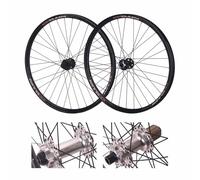 Juego de ruedas de bicicleta de montaña, borde de impulso de eje pasante para freno de disco, ruedas delanteras y traseras, perfecto para salto de suciedad y conducción en senderos