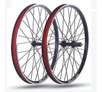 Juego de ruedas de bicicleta de montaña de 24", ruedas plegables, llantas V-Brake, bujes con rodamientos de bolas, compatible con cassette de 8-10 velocidades, cierre rápido (delantero: 100 mm, tras