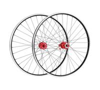 Juego de ruedas de bicicleta de montaña de 29 pulgadas, freno de disco de aluminio, cierre rápido delantero y trasero, capacidad de carga 200 kg, apto para 7 12 velocidades (rojo)