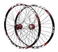 Juego de Ruedas de Bicicleta de montaña de Doble propósito con Eje pasante y liberación rápida, 26, 27,5 y 29 Pulgadas, Delantera y Trasera, Freno de Disco, llanta de Doble Pared de 6 Garras
