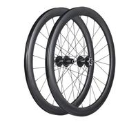 Juego De Ruedas De Cubierta De Bicicleta De Carretera Grava 700C Freno De Disco Llantas De Bicicleta De Carbono De 50mm, Eje Pasante De 100/142mm, Rodamientos Sellados, Casete 8-11S