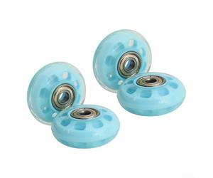 Juego de ruedas de equipaje de repuesto 4 piezas para renovación de ruedas de maleta, bolsa de mejora de la plataforma de scooter, sistema de movilidad de cochecito (azul)