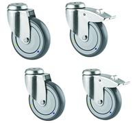 Juego de ruedas de maniobra Ø 100 mm, conductoras de electricidad