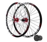 Juego de ruedas de montaña de 26/27,5/29 pulgadas, llanta de doble pared de aleación de aluminio, rueda híbrida/delantera y trasera, 32 orificios para cassette de 7 a 12 velocidades, volante de inerc