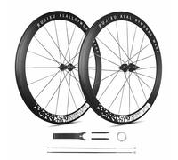 Juego De Ruedas De Piñón Fijo 700C, Llantas De Aleación De Aluminio De Doble Pared De 30/40/50mm, Eje Sólido, Buje Atornillado De 100 * 9mm/120 * 10mm, Doble Rosca Fija, Freno De V.(White,30mm)