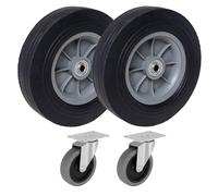 Juego de ruedas de repuesto (10 ruedas y 4 ruedas giratorias) para camiones con plataforma Rubbermaid modelos 9T13 y 9T14