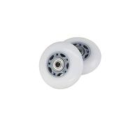 Juego de ruedas de repuesto para patinete RipStik Casterboard de 76 mm con rodamientos (gris plateado/blanco)
