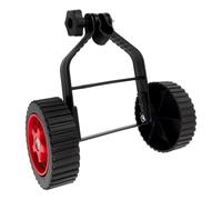 Juego de ruedas de soporte for desbrozadoras de eje recto, bordadoras y cortacéspedes: accesorio de corte de césped de altura ajustable con hebilla de plástico blando de estructura triangular.