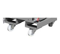 Juego de ruedas fijas y de maniobra eurokraft pro, 1 inmovilizador de rueda