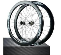 Juego de ruedas for bicicleta carretera 50 mm, 700C, fibra carbono, eje pasante, freno disco, llanta, rodamientos sellados, neumáticos 23C/45C, buje 1720 g(9 * 100mm/10 * 135mm,A/50mm)