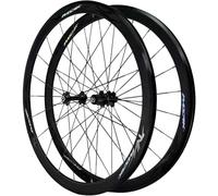 Juego De Ruedas For Bicicleta Carretera 700C, Perfil 40 Mm, Llantas Doble Pared, Delantera Y Trasera(White)