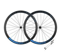 Juego De Ruedas For Bicicleta De Carretera 700C*23C-32C QR Rueda Trinquete 36T Bujes 9x100mm/10x135mm Llanta De Freno De Disco For 7-12 Velocidades(Blauw,50mm)