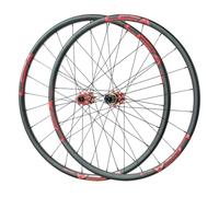 Juego De Ruedas for Bicicleta De Carretera 700C Rueda Delantera Y Trasera De Bicicleta Eje Pasante 12×100/12×142mm Llanta De Aluminio Bujes Freno De Disco 7-12 Velocidades(Rosso)