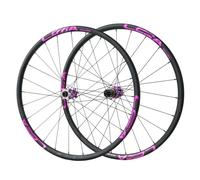 Juego De Ruedas for Bicicleta De Carretera 700C Rueda Delantera Y Trasera De Bicicleta Eje Pasante 12×100/12×142mm Llanta De Aluminio Bujes Freno De Disco 7-12 Velocidades(Purple)