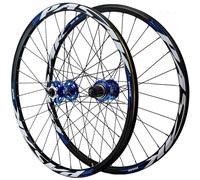 Juego De Ruedas For Bicicleta De Carretera De 26/27,5/29 Pulgadas, Freno De Disco, Llanta De Aleación De Doble Capa, Rueda Delantera Y Trasera For Casete De 7-12 Velocidades(Blue,27.5inch)